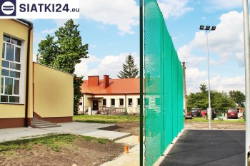 Siatki Golub-Dobrzyń - Zielone siatki ze sznurka na ogrodzeniu boiska orlika dla terenów Golub-Dobrzyń